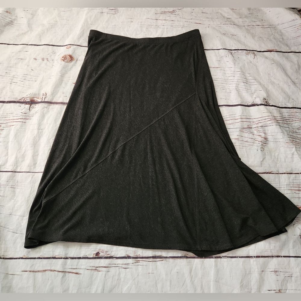 Eileen Fisher Godet A Line Midi Length Skirt Size Large